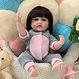 Nano Classic 13 inch 32 Cm Reborn Baby Doll Soft Full body Silicone Newborn real like Baby Doll Girl Toy (Gray 2)