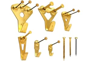 Northern Brothers Picture Hooks - Heavy Duty Picture Hanging Kit Picture Frame Hangers with Nails for Walls (130 Pieces)