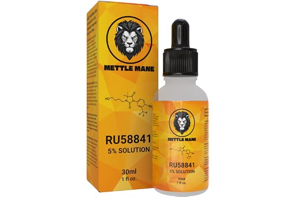 Mettle Mane - RU58841 Solution à 5% (50 mg/ml) - Sérum capillaire bloquant la DHT - Flacon de 30 ml