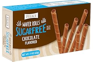 PVL TRADE Felice Sugar Free Chocolate Flavoured Wafer Rolls 225g