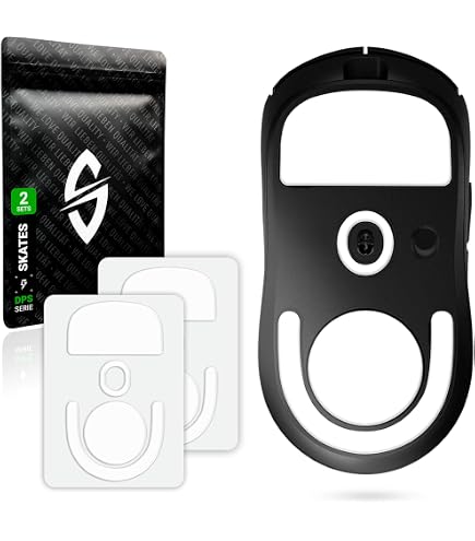 kwmobile Set Piedini di Ricambio per Mouse Compatibile con Logitech G403 / G603 / G703 Mouse - Gommini nero - per Maggiore Controllo e Scorrevolezza