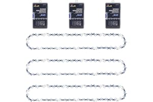 SOYANN Lot de 3 Chaînes de Tronçonneuses 30cm avec Boîte en Plastique, 44 Maillons, Pas de 3/8" 1,3 mm Chaîne à Faible Rebond compatible pour Dolmar, Bosch, Einhell, Husqvarna et autres
