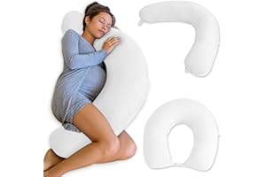 PharMeDoc Stillkissen XXL - Multifunktional Schwangerschaftskissen, Seitenschläferkissen mit Kühlender Bezug (105 * 36 * 21cm), Kissen Schwangerschaft