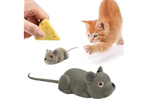 DOEDOEFONG Katzenspielzeug Maus, Interaktives Bewegliches Katzenspielzeug, Kabellos, Elektronisch, Ferngesteuert, Rattenmäuse, Haustierspielzeug für Jagen und Bewegung