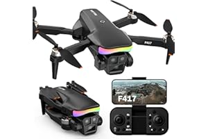 FAKJANK Drone con Camara 1080P para Adultos principiantes,Luz LED de Colores,Quadcopter Drone FPV para Exteriores con Transmisión WiFi, Retención de Altitud Control de Gravedad por Gestos,3 Velocidades