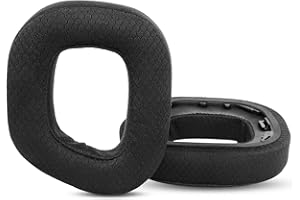 TaiZiChangQin HS80 ulepszone grubsze nauszniki, wymienne poduszki do uszu, kompatybilne z bezprzewodowymi słuchawkami Corsair HS80 RGB (czarne materiałowe nauszniki)