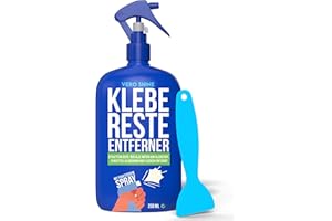 ‎VERO SHINE Vero Shine Kleber Entferner (225ml), Etiketten Entferner Spray für alle Oberflächen, Extrastarkes Kleberlöser, Etikettenlöser mit Abstreifer, Klebereste Enternen Fensterrahmen, Adhesive Remover