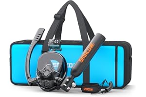 SMACO Mini Bombola Sub con Maschera Subacquea,0.5L Bombola Subacquea con Maschera da Snorkeling Piccola Mini Scuba Tank Portatile Bombole Aria Sub Ricaricabile Bombola Immersioni S300Plus