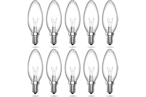 TobeBright 10x E14 Glühbirne 28W Warmweiß 2700K Kerzelampe Dimmbar Halogen Glühbirne 28W E14 Klarglas AC 220V-240V C35 Klassische Glühbirne