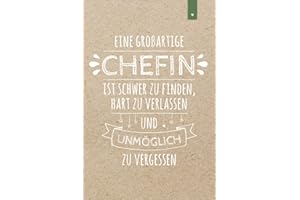 Eine großartige Chefin: Schönes Abschiedsgeschenk für die Chefin | Liniertes Notizbuch im DIN A5 Format mit 120 Seiten | Jobwechsel Geschenk Lieblingschefin | Alternative zur Karte für den Abschied