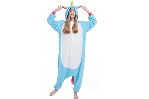 SimZoo Tier-Einteiler-Pyjama für Erwachsene, Tier-Cosplay-Kostüm Nachtwäsche für Männer und Frauen, Einteilige Unisex-Hauskleidung