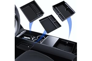 ‎LANTU LANTU 3 akcesoria do Tesla Model Y 2025 i Model 3 2024-2025 organizer do konsoli środkowej, silikonowy organizer, tacka i podłokietnik, pudełko do przechowywania z matą antypoślizgową Tesla Juniper