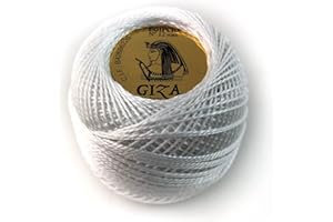 MORILLAS ▷ Ovillo Nº12 de 5gr ▷ 100% Algodón GIZA ▷ para bordar y para labores muy finas de ganchillo. (Nº 12, BLANCO 0001)