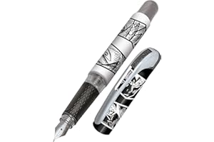 Online Stylo à encre College Manga│ stylo plume ergonomique pour l'école │ plume moyenne, zone de préhension toucher soft │ pour cartouches d'encre standard │ rechargeable │idéal pour enfants