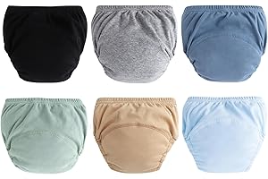 Happy Cherry Lot de 6 Culotte d'apprentissage en Coton pour Garçon, Lavable et Réutilisable, pour l'Entraînement à la Propreté, pour Les Enfants de 6 Mois à 3 Ans