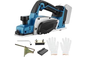 Elektrisk hyvel för trä, trådlös hyvel kompatibel med Makita 18V batteri, 15000RPM träbearbetningshyvel för dörrar och hemmöbler (utan batteri eller laddare)