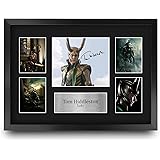 HWC Trading FR A3 Tom Hiddleston Loki Avengers I Regali Hanno Stampato L'Esposizione Firmata Dell'Immagine Dell'Autografo Per