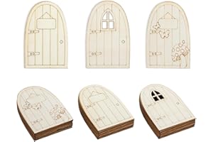 Defresit 30 porte fate, porta del gnomo, da giardino, in miniatura, porta del gnomo, in legno, per feste e feste di compleanno (3 stili)