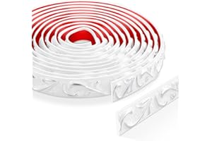 ZTVOWTO 3 Metri Stacca e Incolla modanatura adesiva, 3D Rifiniture da Parete, Adesivo Cornice Specchio per Cornici di Specchi, Telai di Porte, Soffitti, Decorazioni per La Casa(Bianco con argento)