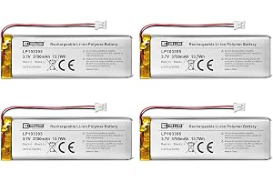 4 st EEMB litiumpolymerbatteri 3,7 V 3700 mAh 103395 uppladdningsbart lipobatteri med JST-kontakt med VXI Blue Parrott - kont