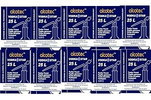 Alcotec Vodka Star 10 x 66g - Turbohefe für schnelle Gärung - Hoch - Adult - Pulver - unflavored - 21 Liter - Neutraler Alkohol - Kühl und trocken lagern