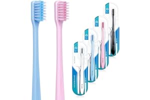 ‎Y-KELIN Y-kelin Kieferorthopädische Zahnbürste, V-Form, weiche Borsten, 4 Packungen，(farblich sortiert, Farbe nicht wählbar), sehr weiche Zahnbürste, toothbrush