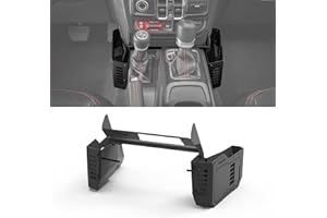 SHEAM Metal Gear Shift Organizer Tray Compatible with Jeep Wrangler JL/JLU & Gladiator JT 2018-2025, Center Console Shifter Side Tray Storage Box Interior Accessories (Not for JK/JKU)