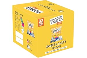 Kandy Collection Proper Corn Popcorn Sweet & Salty Mixed Case, 32 x 14g by