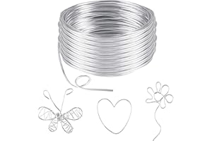 Yoosso Basteldraht 2mmx30m, Draht zum Basteln Schmuckdraht Aluminiumdraht Bindedraht Modellierdraht Draht Rostfrei für Schmuckherstellung Bastelarbeiten
