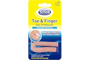 DR. SCHOLL'S Scholl Gel Silicone Toe Protectors for Women Men - Ideal for Sore Fingers, Toes, Corns and Blisters, Toe Bandage, Cut to Required Length, Hand Washable, Cushioning Protector Provides Toe Pain Relief