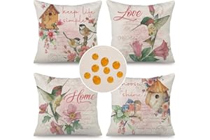 ‎CIRZONE Cirzone Kissenbezug 45x45 4er Set Outdoor Kissen Wetterfest Leinen, Boho Deko für Deko Wohnzimmer, Garten, Balkon