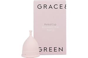 GRACE AND GREEN Grace & Green - Reusable Period Cup - Size A - Menstrual Cup - Rosewater Pink - 12-Hour Wear - Medical-Grade Silicone - BPA-Free - Lasts up to 10 Years
