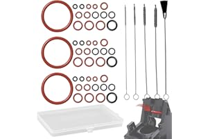 50 Guarnizioni O-Ring Macchina Caffè Set, FORMVERSITY O Ring per Saeco Macchina Caffè, Silicone Seal Set for Coffee Machines, Spazzola per Pulizia per Erogatore Caffè, O Ring per Gaggia per Philips