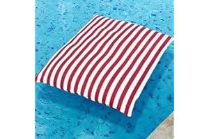SXBCyan Puff Flotante For Piscina, Cómodo Y Grande, For Exteriores E Interiores, Ideal For Nadar Junto A La Piscina, con Funda Reutilizable.(140x180cm-red)