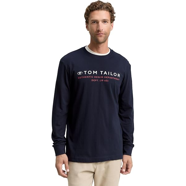 JACK & JONES Junior Maglietta Uomo Jcogrid Branding LS | Girocollo, Maniche Lunghe, Regular Fit, Casual Autunno