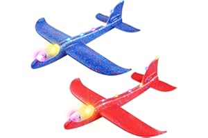 STOBOK Dora Flugzeugspielzeug 2 Stück Schaumstoff-Segelflugzeuge Kinderspielzeugflugzeug Led-Leuchte Wurfschaum-Spielzeugflugzeug Für Veranstaltungen Im Freien Partys