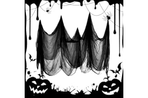 Ayizhiniu Garza Nero per Halloween, Garza Raccapricciante di Halloween, Decorazioni Horror Appesa Halloween Garza Nero, Adatto Decorazione dell Atmosfera Casa Stregata Interni