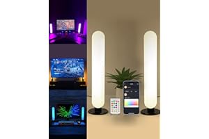 ALANTOP Lampada da scrivania intelligente WiFi, compatibile con Alexa e Hey Google, colore bianco e RGB regolabile, sincronizzabile con la musica per giochi, film, per la decorazione della stanza.