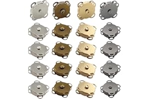 pangutheos 20 Pezzi Bottoni Magnetici per Borse, 14 mm Automatici da Cucire, 4 Colori Bottoni Calamita per Borse per Cucire per Borse Vestiti Artigianato