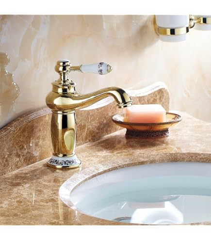 Miscelatore Bagno Lavabo Monocomando Girevole 360° In Ottone Antico | Design Vintage, Valvola Ceramica, Risparmio Idrico