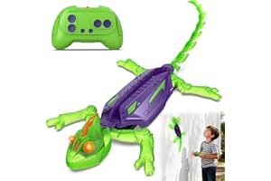 GraceDuck Glow-in-the-Dark Wall-Climbing RC Toy, Rechargeable Remote Control with LED Eyes, Climbing Walls, 360° Rotating, Climbing​ for Floor and Wall, Gift for Kids Aged 3+, Christmas Birthday