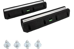 Cherbowing Console a pavimento Base ammortizzante per condizionatore e pompa di calore Piedini in gomma antivibranti con livella a bolla d'aria Resistente ai raggi UV 500kg di carico 600mm