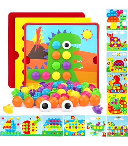 Kinder Mosaik Steckspiel Set - 592 Teile Kreativspielzeug Ab 3 Jahren