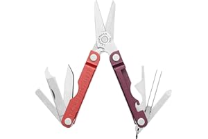 Leatherman Micra - Outil Multifonction en Acier Inoxydable avec Ciseaux et 9 Outils - Mulled Wine
