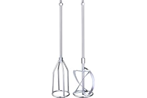 KWB BY EINHELL Original Einhell Rührer-Set (Farb-/Mörtelrührer-Zubehör, passend für alle Einhell Farb-/Mörtelrührer, M14-Aufnahme, inkl. Farbrührer Ø 120 mm und Mörtelrührer Ø 135 mm)