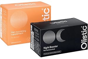 Olistic - Night Booster 28 Viales + Women 28 Viales, Suplemento Capilar Natural y Vegano para Mujeres, Fortalece, Regenera y Previene la Caída Mientras Duermes y Durante el Día