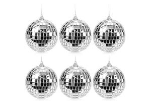 ‎COM-FOUR com-four® 6X Discokugel - Spiegelkugel zum Aufhängen - Disco Ball für Party - Partykugel für Silvester, Geburtstag, Mottoparty, Weihnachten oder Halloween - Ø 8 cm (Ø 8cm)