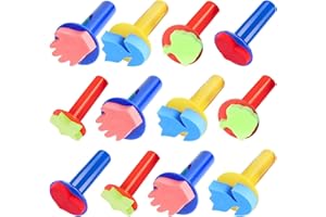 HhBdy Paint Dabbers Sponges,12Pcs Assorted Sponges Brush Set,Paint Tools for Kids Colorful Sponge Paint Brushes Diy Sponge Finger Painting Set for Acrylic Paint Ink Tempera Paint