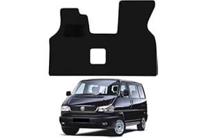 ZWPARTS Auto Fußmatten Ersatz für VW T4 1990-2004, Premium Fussmatten Sitz Vorn Classic Schwarz Auto Teppiche Passform