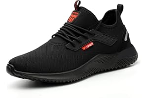 FOGOIN Sicherheitsschuhe Herren Damen Arbeitsschuhe Leicht Sportlich Stahlkappenschuhe Atmungsaktive Schutzschuhe